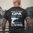 G Pa Grandpa Gift If G Pa Cant Fix It Were All Screwed Mens Back Print T-shirt Gifts for Old Men