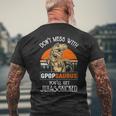 G Pop Grandpa Gift Dont Mess With Gpopsaurus Mens Back Print T-shirt Gifts for Old Men
