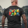 Gamer Super Papa Funny Father Day Gifts Gamer Gift For Papa Mens Back Print T-shirt Gifts for Old Men