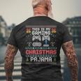 This Is My Gaming Christmas Pajama Sweater Merry Ugly Xmas Men's T-shirt Back Print Gifts for Old Men