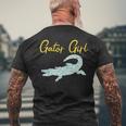Gator Girl Alligator Lover Zookeeper Crocodile Mens Back Print T-shirt Gifts for Old Men