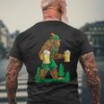 German Bigfoot Sasquatch Lederhose Oktoberfest Costume Men's T-shirt Back Print Gifts for Old Men