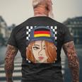 Germany Flag Bucket Hat German Girl European Pride Mens Back Print T-shirt Gifts for Old Men