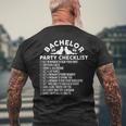 Getting Married Groom Bachelor Party Checklist Men's T-shirt Back Print Gifts for Old Men