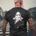 Ghost Skateboarding Halloween Costume Ghoul Spirit Men's T-shirt Back Print Gifts for Old Men