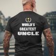 Gifts For Uncles Idea New Uncle Gift Worlds Greatest Mens Back Print T-shirt Gifts for Old Men