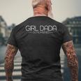 Girl Dada Dad Outnumbered Proud Father Of Girl Dada Men's Back Print T-shirt Gifts for Old Men