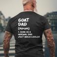 Goat Dad Definition Funny Mens Back Print T-shirt Gifts for Old Men
