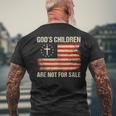 Gods Children Are Not For Sale Funny Saying Patriotic Flag Patriotic Funny Gifts Mens Back Print T-shirt Gifts for Old Men