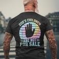 Gods Children Are Not For Sale Retro Tie Dye Retro Gifts Mens Back Print T-shirt Gifts for Old Men
