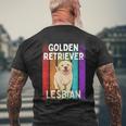 Golden Retriever Lesbian Mens Back Print T-shirt Gifts for Old Men