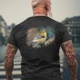 Goldfinch Bird For Nature Lovers Birder Men's T-shirt Back Print Gifts for Old Men