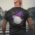 Golf Ball Witch Hat Pumpkin Spooky Halloween Costume Men's T-shirt Back Print Gifts for Old Men