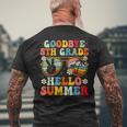 Goodbye 5Th Grade Hello Summer Groovy Fifth Grade Graduate Mens Back Print T-shirt Gifts for Old Men