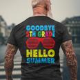 Goodbye 5Th Grade Hello Summer Last Day Of School Boys Kids Mens Back Print T-shirt Gifts for Old Men