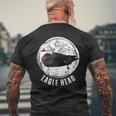 Goose Hunting Blue Goose Eagle Head Mens Back Print T-shirt Gifts for Old Men