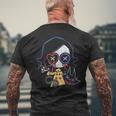 Gothic Clothing All Occult Horror Girl With Cat Creepy Draw Creepy Men's T-shirt Back Print Gifts for Old Men