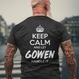 Gowen Name Gift Keep Calm And Let Gowen Handle It Mens Back Print T-shirt Gifts for Old Men