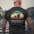 Grandpa Squatch Like A Grandpa Just Way More Squatchy Mens Back Print T-shirt Gifts for Old Men