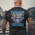 My Grandson Is A Soldier Airman Proud Air Force Grandpa Men's Back Print T-shirt Gifts for Old Men
