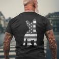 Gray Us Flag French Bulldog Frenchie Patriotic 4Th Of July Mens Back Print T-shirt Gifts for Old Men