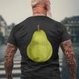 Green Pear Funny Fruit Costume Mens Back Print T-shirt Gifts for Old Men