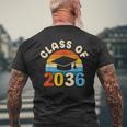 Grow With Me Class Of 2036 Vintage Graduation Preschool Mens Back Print T-shirt Gifts for Old Men