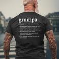 Grumpa Definition Funny Cool Mens Back Print T-shirt Gifts for Old Men