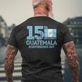 Guatemala Pride Independence 15 September Guatemalan Flag Men's T-shirt Back Print Gifts for Old Men