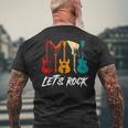 Guitar Player Guitarist Rock Music Lover Guitar Men's T-shirt Back Print Gifts for Old Men