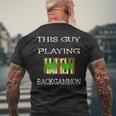 This Guy Playing Backgammon Board Game Dice Strategy Player Men's T-shirt Back Print Gifts for Old Men