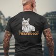 Halloween French Bulldog Dog Frenchie Spooky Ghost Men's T-shirt Back Print Gifts for Old Men