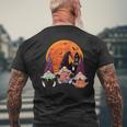 Halloween Gnomes Witch Cauldron Creepy Halloween Costume Men's T-shirt Back Print Gifts for Old Men