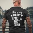 Hand And Foot Card Game Player Sharks Cards Men's T-shirt Back Print Gifts for Old Men