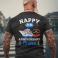 Happy 20Th Anniversary Cruise Funny Wedding Anniversary Mens Back Print T-shirt Gifts for Old Men
