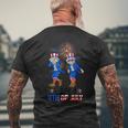 Happy 4Th Of July Uncle Sam Griddy Dance Men's Back Print T-shirt Gifts for Old Men