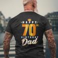 Happy 70Th Birthday Dad Birthday 70 Years Old Dad For Women Men's Back Print T-shirt Gifts for Old Men