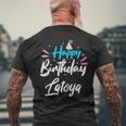 Happy Birthday Latoya Men's T-shirt Back Print Gifts for Old Men