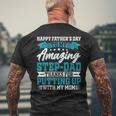 Happy Father’S Day To My Amazing Step-Dad - Fathers Day Mens Back Print T-shirt Gifts for Old Men