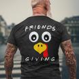 Happy Friendsgiving Matching Turkey Friend Thanksgiving 2023 Men's T-shirt Back Print Gifts for Old Men