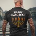 Happy Hanukkah Ugly Christmas Sweater Men's T-shirt Back Print Gifts for Old Men