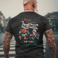 Happy Happy Halloween Vintage Cartoon Creepy Cute Pumpkin Pumpkin Funny Gifts Mens Back Print T-shirt Gifts for Old Men