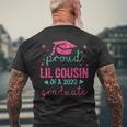 Happy Last Day Of School Proud Lil Cousin Of A 2023 Graduate Mens Back Print T-shirt Gifts for Old Men