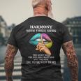 Harmony Name Gift Harmony With Three Sides Mens Back Print T-shirt Gifts for Old Men