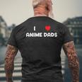 I Heart Anime Dads Love Red Simple Weeb Weeaboo Gay For Women Men's Back Print T-shirt Gifts for Old Men