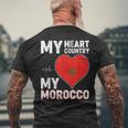 My Heart Country My Morocco For Moroccan Lovers Men's T-shirt Back Print Gifts for Old Men