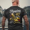 High Heels Stepping Into My 40Th Birthday 40 And Fabulous Men's T-shirt Back Print Gifts for Old Men