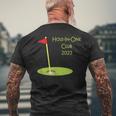 Hole In One Club 2023 Golfing Design For Golfer Golf Player Mens Back Print T-shirt Gifts for Old Men
