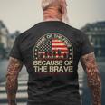 Home Of The Free Because Of The Brave Patriotic Veterans 408 Mens Back Print T-shirt Gifts for Old Men