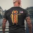 Hotdog Sunglasses American Flag Usa Funny 4Th Of July Fourth Mens Back Print T-shirt Gifts for Old Men